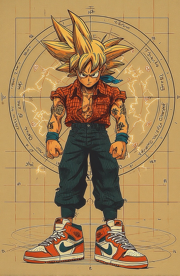 Goku Super Saiyan Luke Anchor Kit Mandala Anime