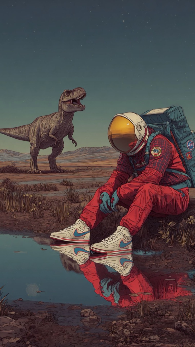 Major Astronaut Seated Alien Plains Trex Dusk Moebius